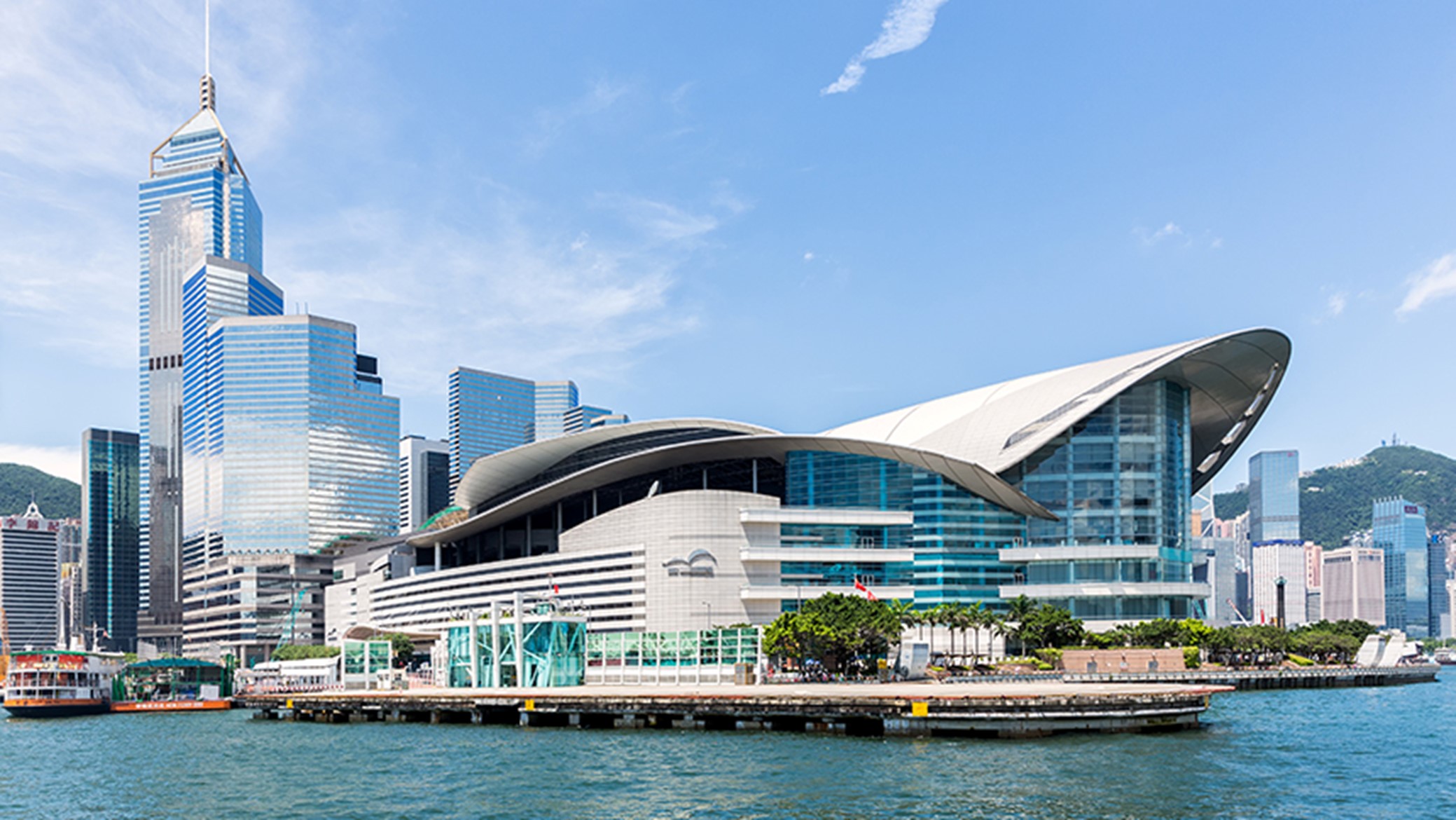 Hong Kong Convention & Exhibition Centre — exterior on Victoria Harbour
